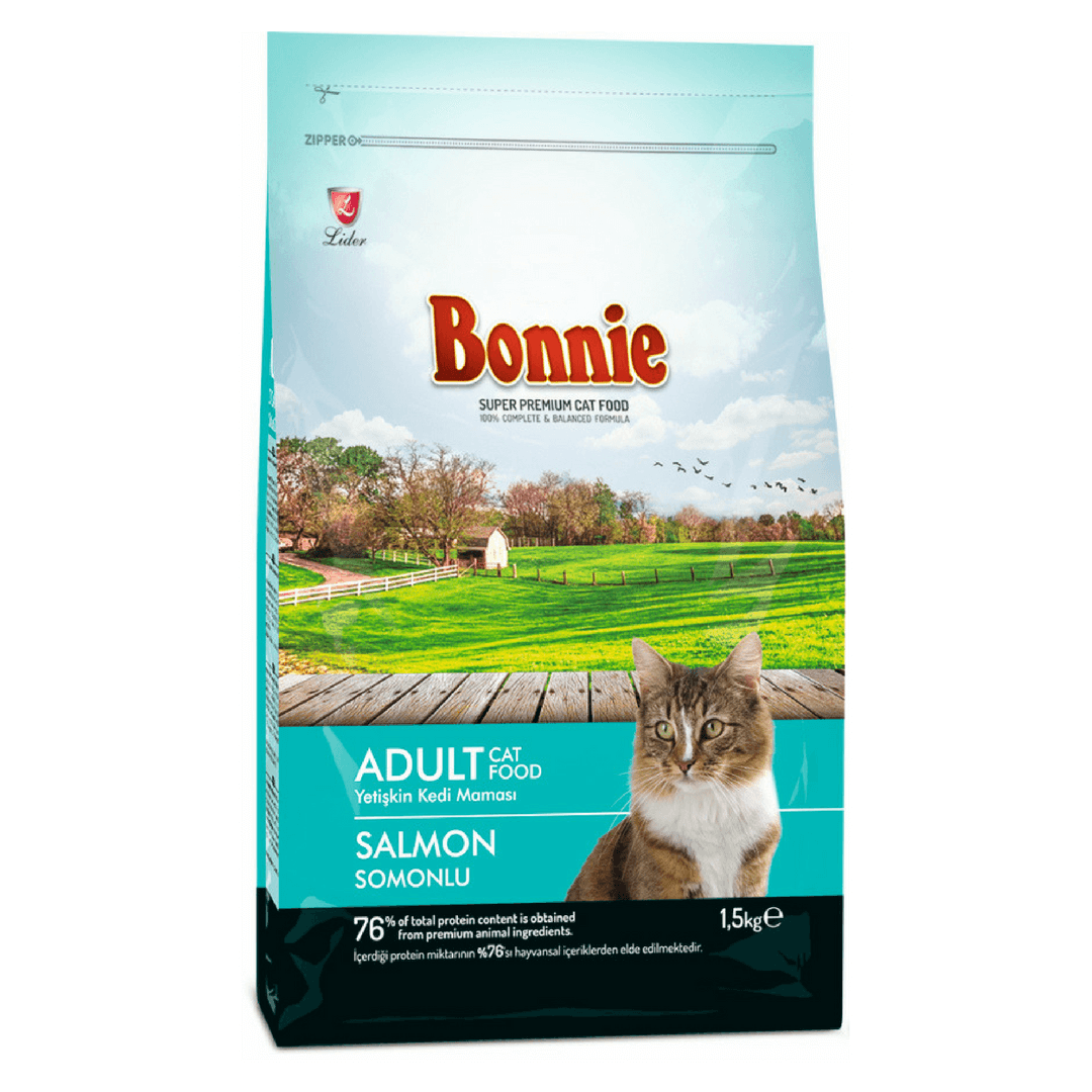 BONNIE ADULT CAT FOOD SALMON 1.5KG